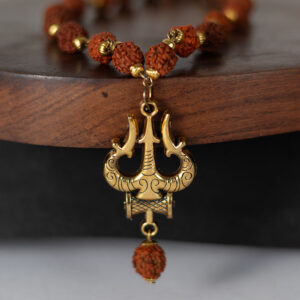 OM Shiva Trishool Rudraksha Necklace 54 Beads