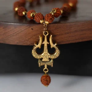 OM Shiva Trishool Rudraksha Necklace 54 Beads