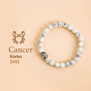 Cancer Howlite Bracelet with Charm