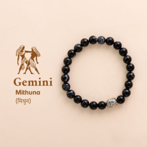 Gemini Agate Bracelet with Charm (Sulemani Hakik)