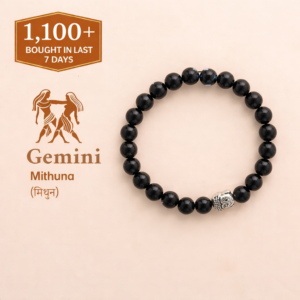 Gemini (Mithuna) Agate Bracelet with Charm (Sulemani Hakik)