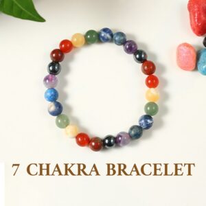 Multicolor 7 Chakra Bracelet, Size: 8 mm