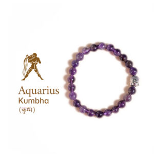 Aquarius Amethyst Bracelet with Charm