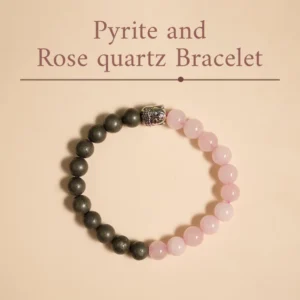 Pyrite and Rose quartz bracelet