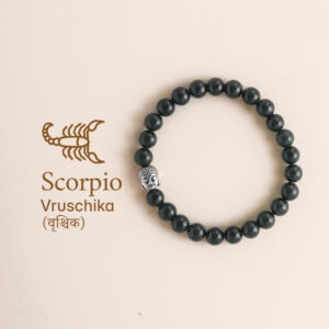 Scorpio Obsidian Bracelet with Charm