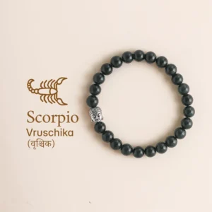Scorpio Obsidian Bracelet with Charm