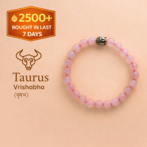 Taurus Rose Quartz Bracelet with Charm