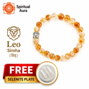 Leo (Simha Rashi) Bracelet - Citrine with Charm