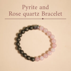 Pyrite and Rose quartz bracelet