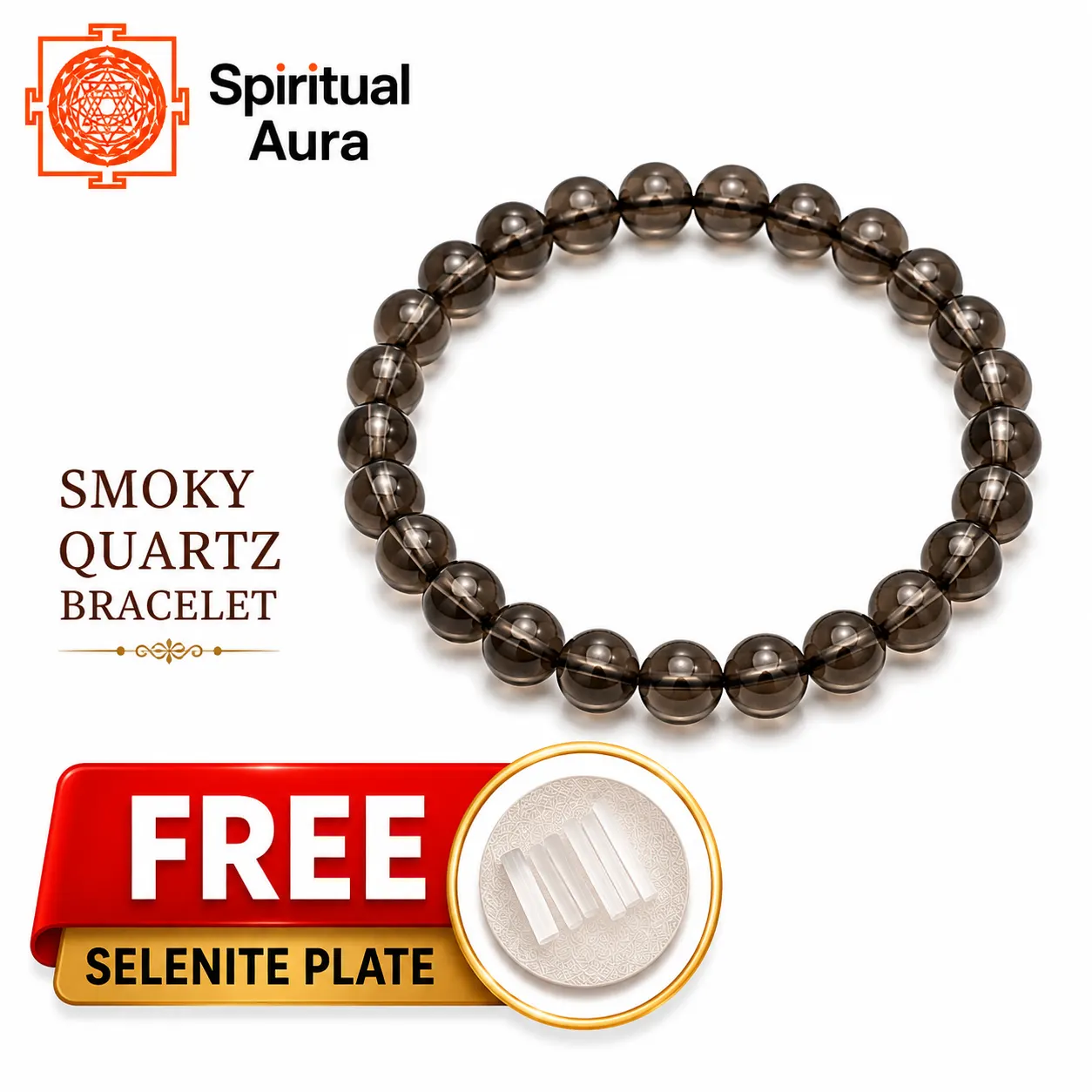 Smokey Quartz Bracelet - Rahu Positive