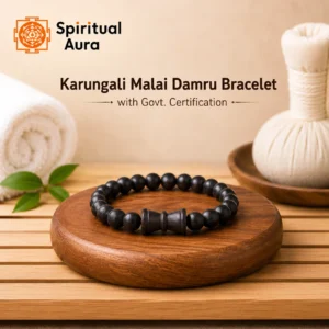 Karungali Malai Damru Bracelet with Govt. Certification